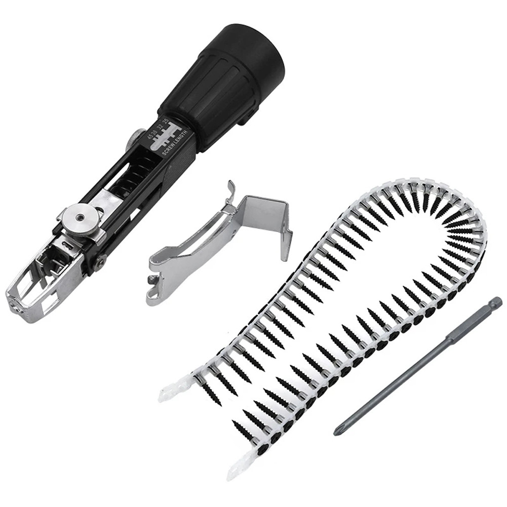 Automatic Chain Nail Gun Adapter Screw Gun For Electric Drill Woodworking Tool Cordless Power Drill 