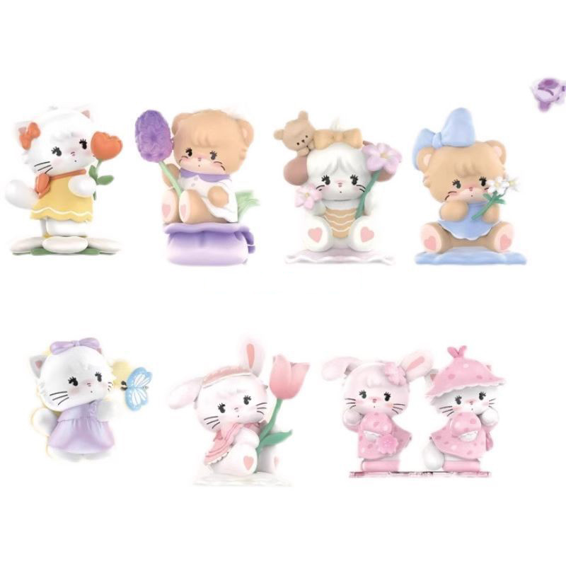 Kawaii Mikko Flower Series Blind Box Anime Bear Cat Mysterious Surprise Box Action Figure Guess Bag 