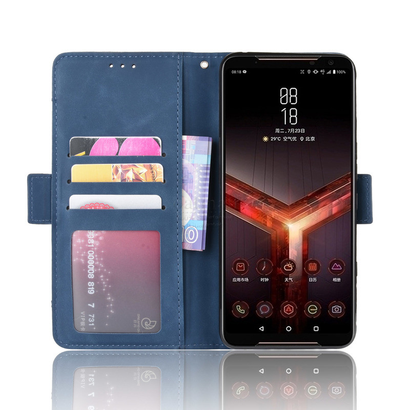 Wallet Cases For ASUS ROG Phone 2 ZS660KL Case Magnetic Book Flip Cover For ROG Phone 3 ZS661KS Leat