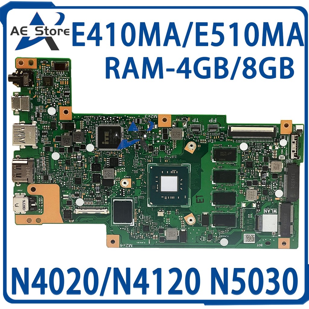 Mainboard For ASUS E410MA E410MAB E410M E510MA E510MAB R429M F414MA Laptop Motherboard N4020/N4120 N