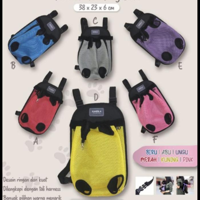 Ransel tas gendong jala untuk anjing kecil