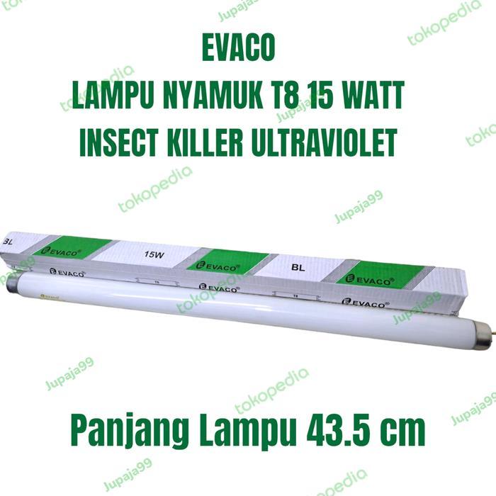 Lampu T8 Nyamuk UV EVACO 15W Lampu Nyamuk 15 watt Ultraviolet