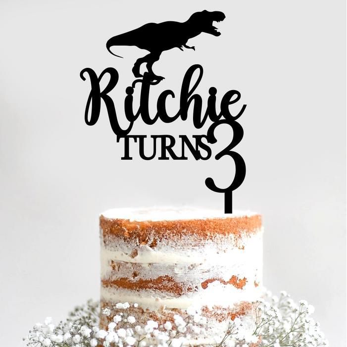 Sale Custom Cake Topper Dinosaurus Topper Kue Akrilik Murah Termurah