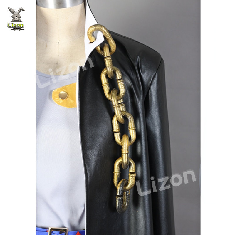 Kujo Jotaro Cosplay Golden Chain Anime JoJo's Bizarre Adventure Costume Halloween Jotaro Kujo