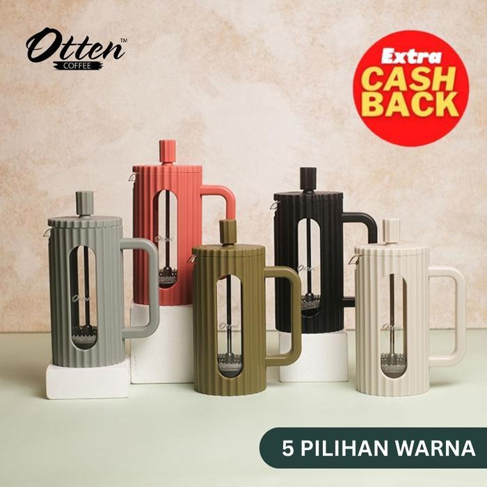 fiek- Kaia French Press Coffee Maker 350Ml - Otten Coffee Tea Plunger Glass / Alat Seduh