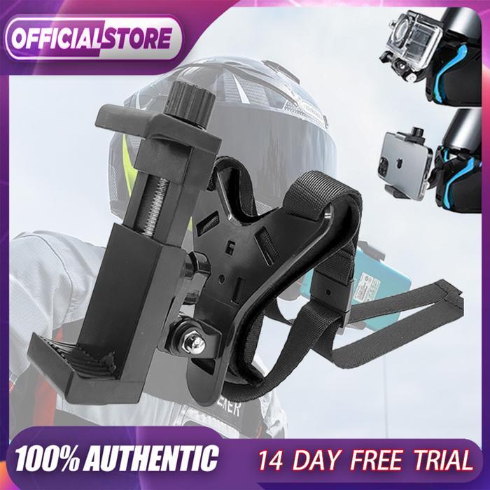 Mounting Helm Hp Action Cam Helmet Strap Mount / Mounting Helm Full Face Untuk HP / Smartphone