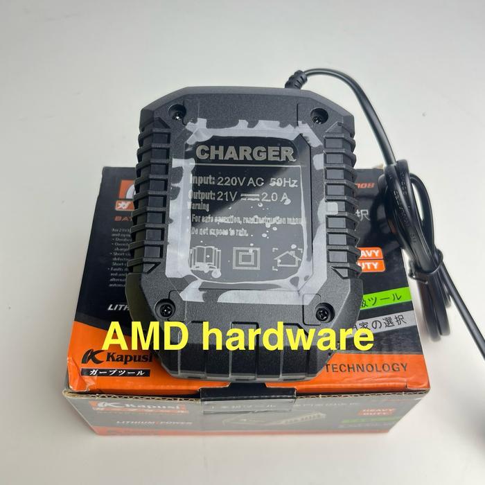 CHARGER CASAN BATERAI CORDLESS BOR IMPACT WRENCH KABEL CAS NAGAWA 21V