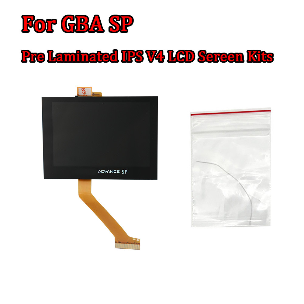 High Brightness Pre-Laminated IPS V4.0 LCD Screen Kits for GameBoy Advance SP GBASP V4 IPS LCD