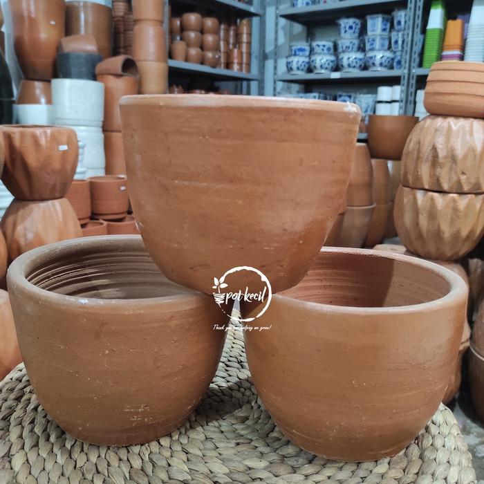 Digazsin_ Pot Tanah Liat Mangkok D15T13 / Pot Terakota / Pot Tanaman / Pot Gerabah