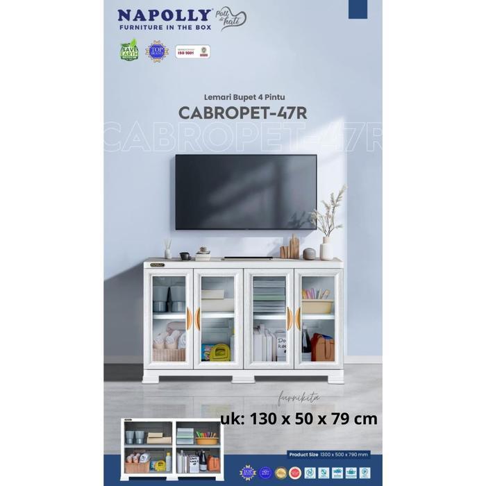 NAPOLLY LEMARI TV SERBAGUNA CABROFET KACA ANTI PECAH