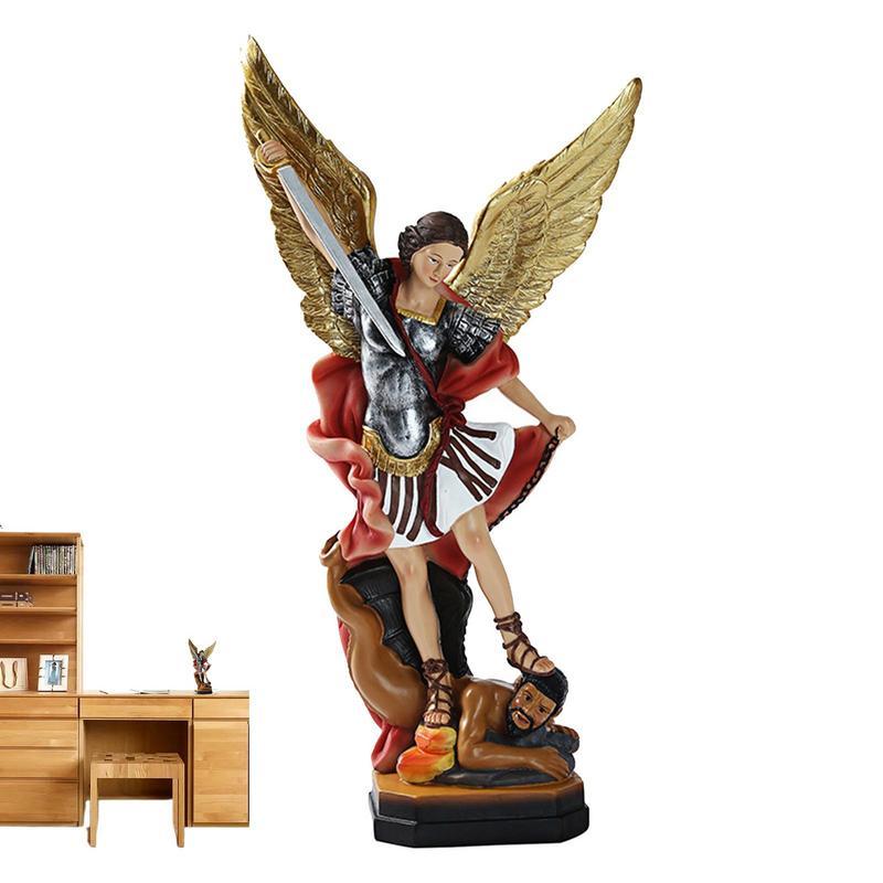 Archangel Michael Ornament St. Michael San Miguel Arcangel Colored Statue St. Michael The Archangel