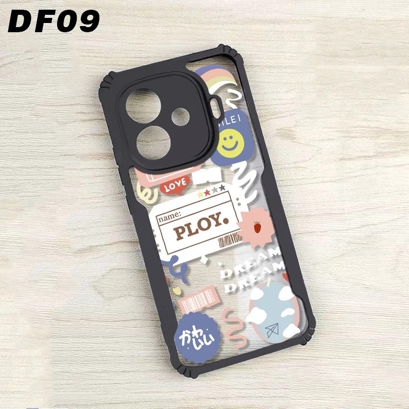 CASE CLEAR MOTIF FUSION SHOCKPROOF FOR OPPO A5 5G/4G 2025 A5 PRO 5G A52/A92 A53 /A33 A54 4G A55 4G A