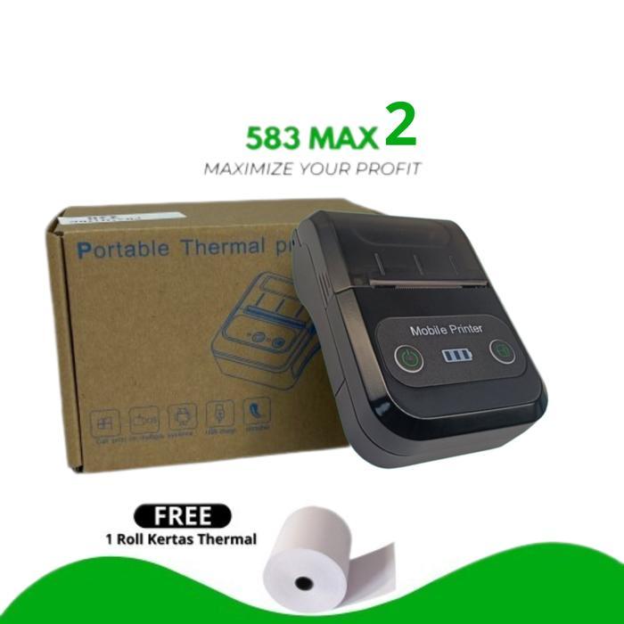 Auqoz Thermal Printer 583 Max 2 Bluetooth - Thermal Printer Termal Pos Kasir Postel Printer