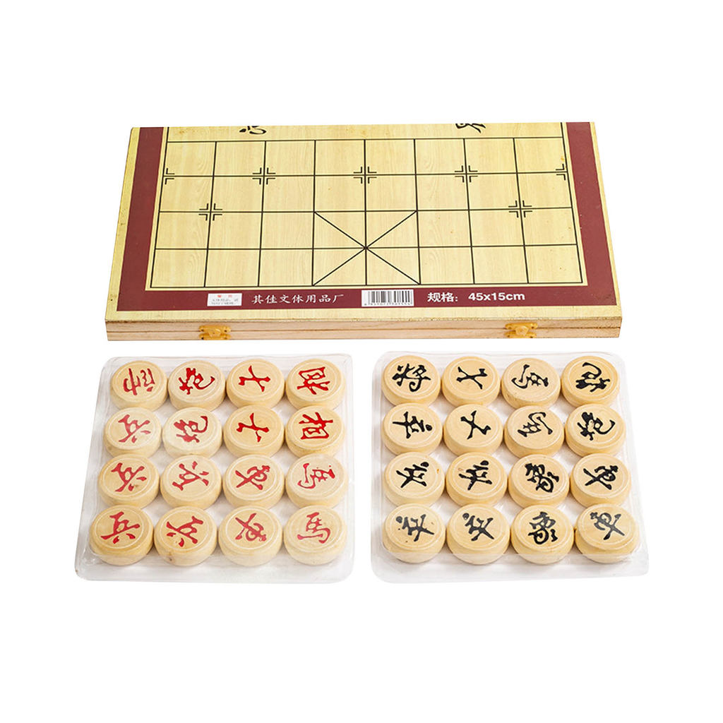 Chinese Chess Board Game Foldable Wooden 2 Player Board Games For Adults Chinese Chess Xiangqi Trave