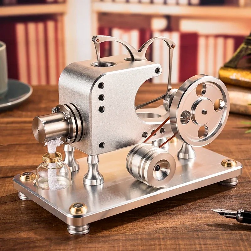 Stirling Mini Mini Engine Model Toy Fine External Combustion Engine Model Startable Balancing Metal 