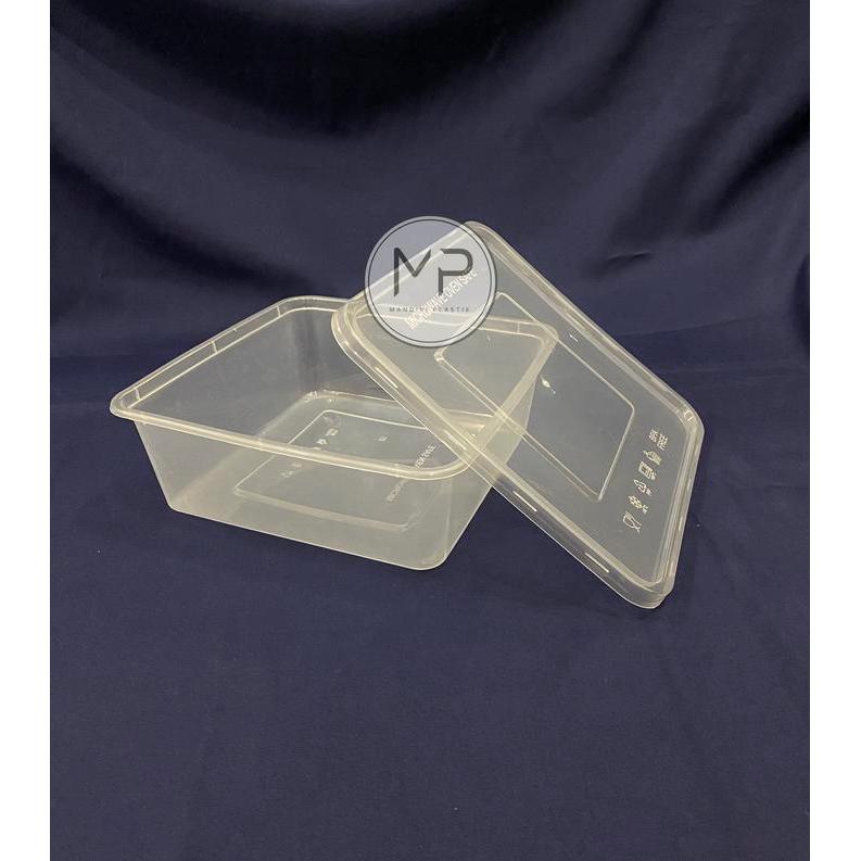 ChatYaJikaInstan- Thinwall Square Otk 2000 Cup Mika Oti Food Container Kotak Makan Persegi 2000Ml Ko