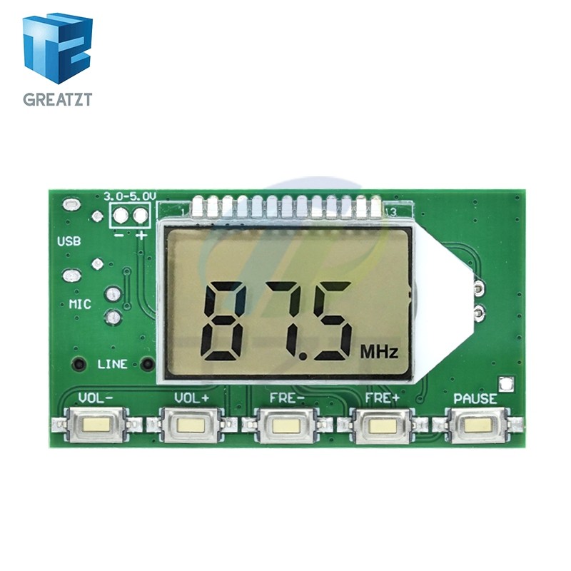 Fm Transmitter Module Fm Stereo Digital Transmitter Wireless Microphone Microphone Board 3V-5V Fm