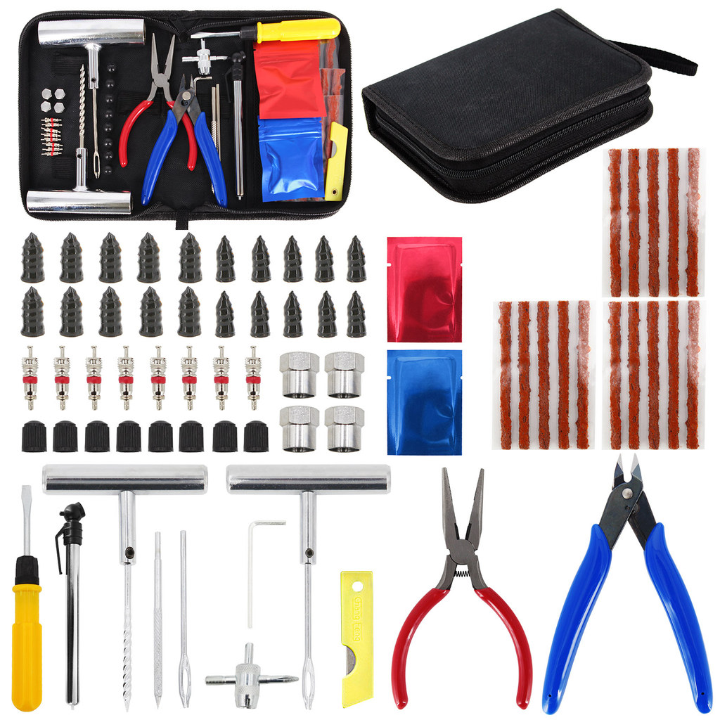 Motorcycle Anti-puncture Kit Flat Tyre Repair Kit Patch Repair