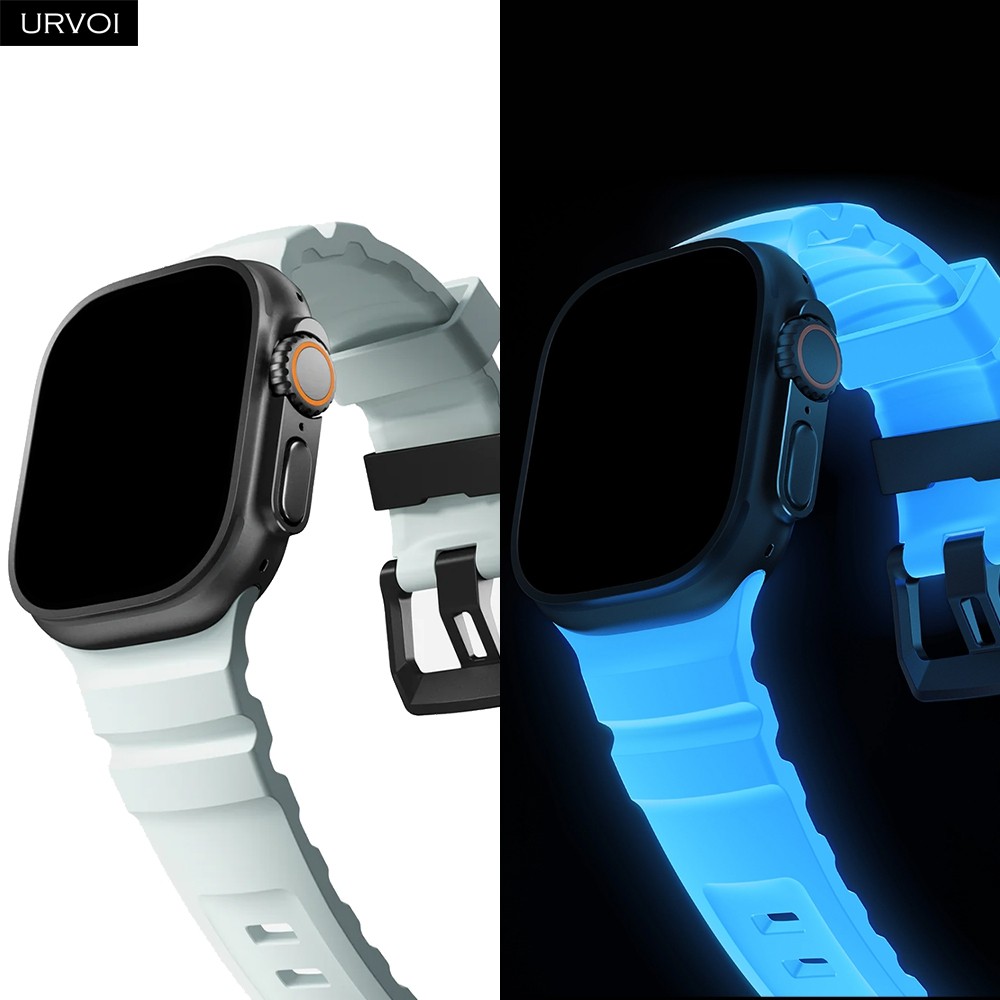 Urvoi Band For Apple Watch Ultra 3 2 Series 11 10 9 8 Se Liquid Silicone Rubber Rocky Point Strap