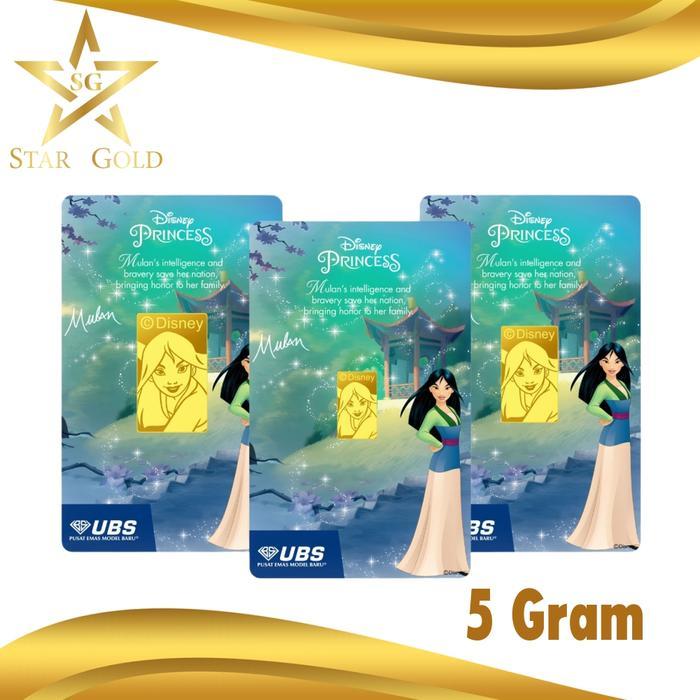 Emas Logam Mulia Ubs Disney Princess Mulan 5Gr 5Gram