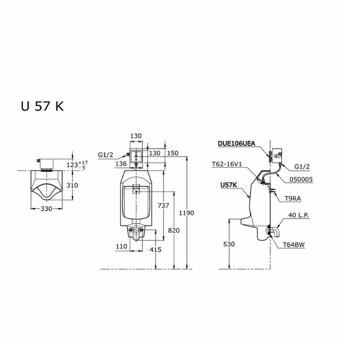 Urinal sensor TOTO U57K /Urinal toto U 57 K sensor listrik