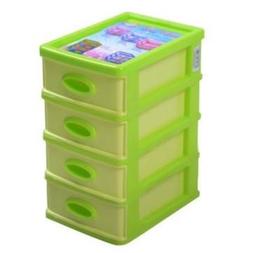 7sph- Shinpo 363-4 Mini Container Susun 4 Laci Drawer Cabinet Plastik Kotak