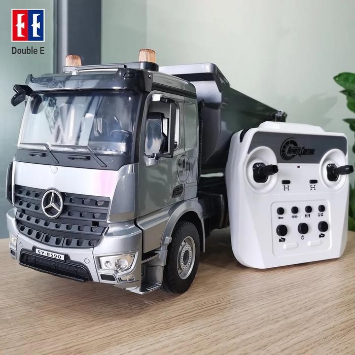 RC Dump Truck Mercedes E-590 Metal Alloy Body full propo 2.4ghz ( Dual Baterai)