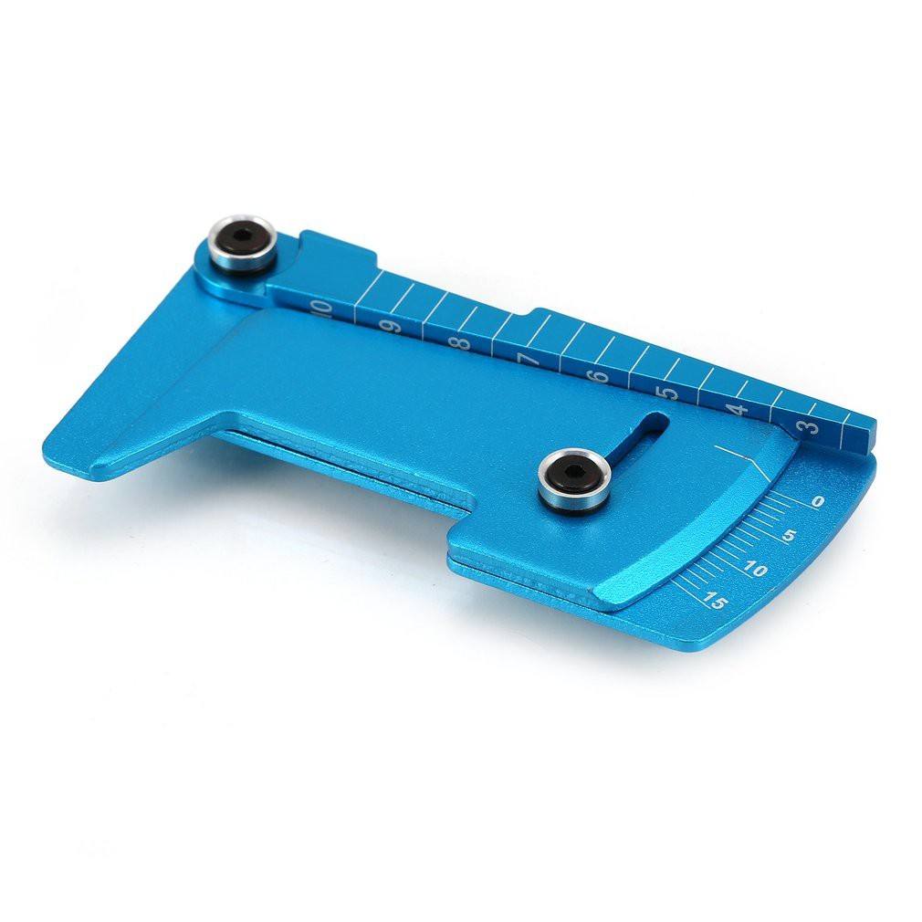 Foldable Alloy Adjustable Ruler Gauge Measure RC Car Height & Wheel Rim Camber 15 degrees Hobby Tool
