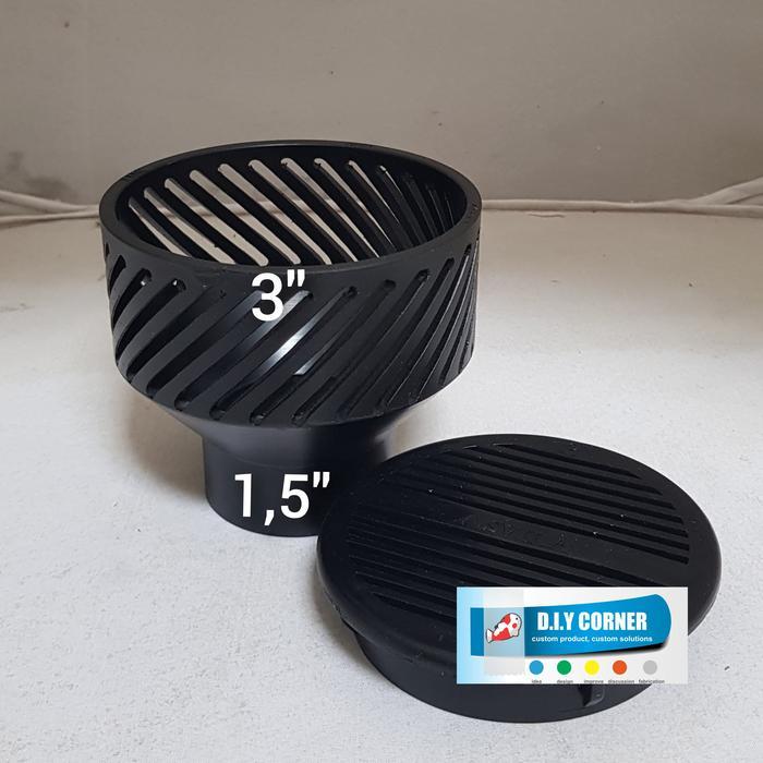 Skimmer Kolam Koi 3 Ke 1,5 Inchi Include Tutup Skimmer Statis