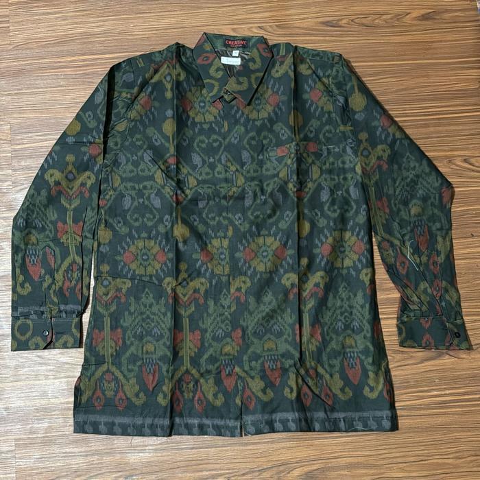 KEMEJA ENDEK PRIA MOTIF CAKRAWALA LENGAN PANJANG