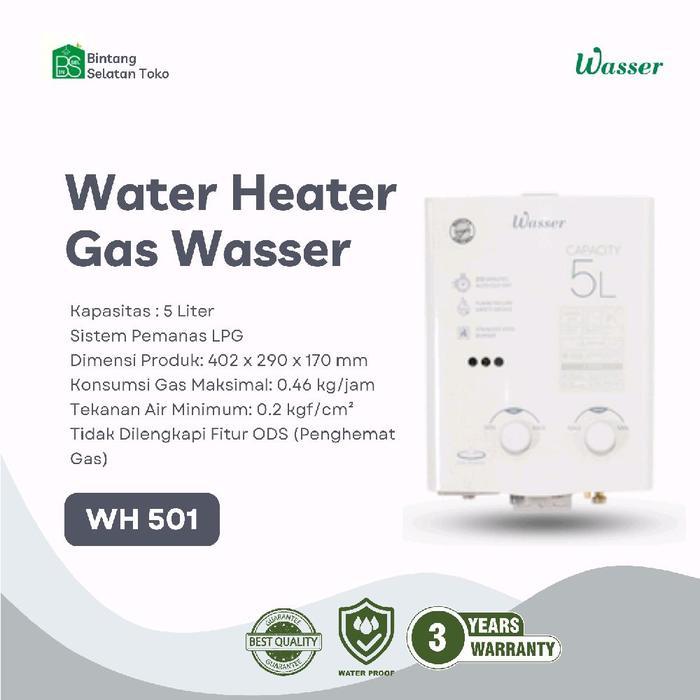 Water Heater Wasser Gas / Pemanas Air Wasser Wh 501 A Ori