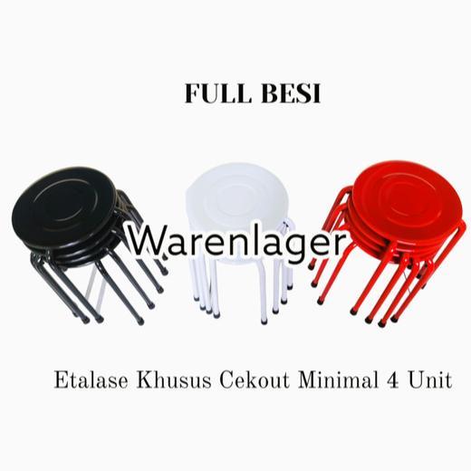 Pre - Order Kursi Baso Full Besi Kursi Bulat Stool Kursi Besi Bulat