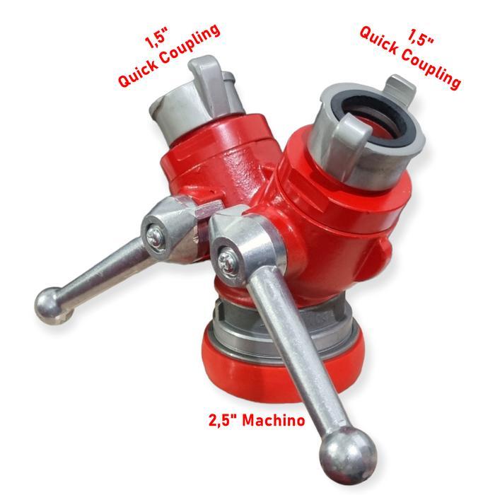 Hydrant Y Connector Sambungan Cabang Selang Pemadam 2 Output