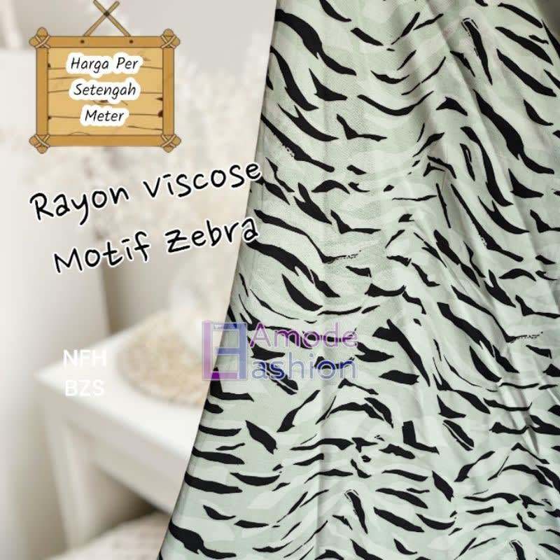 Kain Rayon Viscose Motif Zebra
