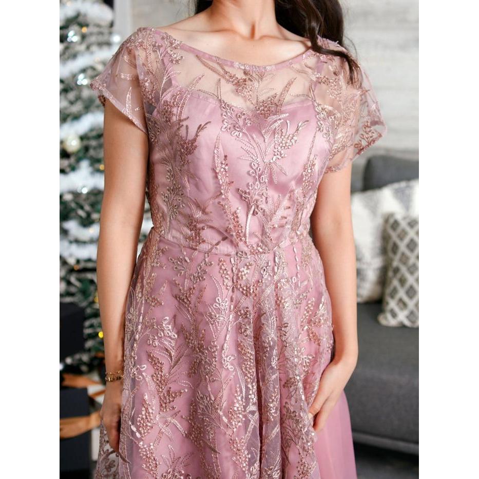 [Voucher] Miss Nomi - Clarabel Vol 3 Dress Pesta Mewah Organza Gaun Party A line Brukat Kondangan