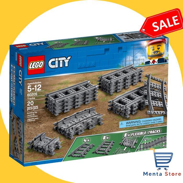LEGO 60205 CITY TRACKS REL KERETA API MAINAN ANAK TRAINS PLAYSET ASLI