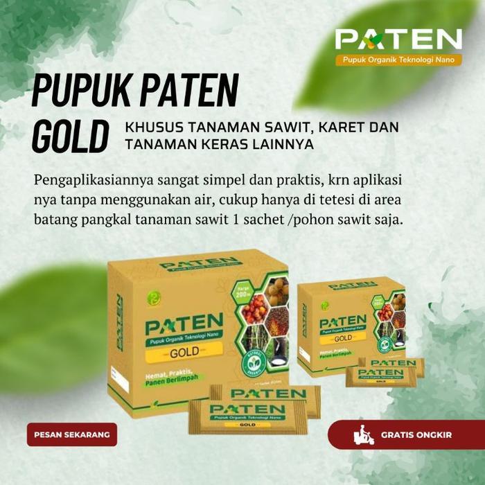 Mantabetul Pupuk Paten Gold / Pupuk Organik Cair Paten Gold 1 Box Isi 12 Sachet - Pupuk Pohon