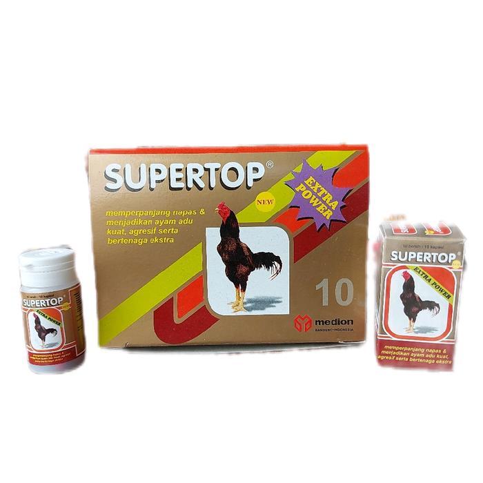 Mantabetul Supertop - Supertop Cup 10 Kapsul Multivitamin Untuk Perawatan Ayam Aduan Extra Power