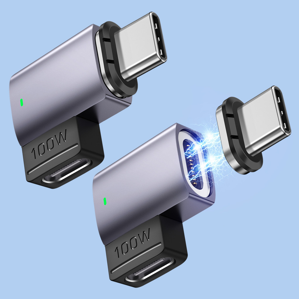 Magnetic USB C To Type C Adapter PD 100W 5A Fast Charging USB Type-C USB-C Magnet Data Sync