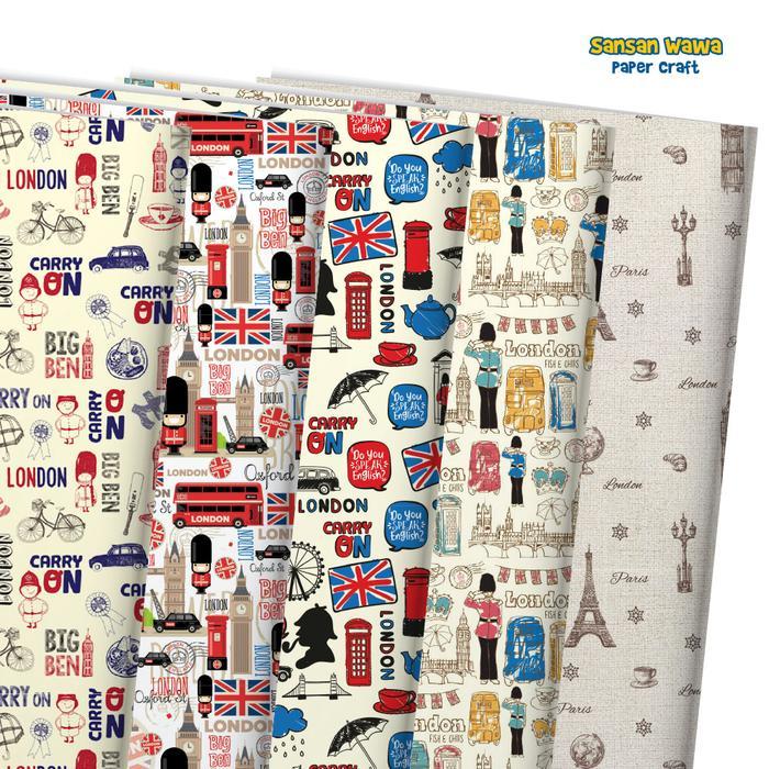 Paket 100 Lembar Kertas Kado Sansan Wawa Ukuran Jumbo 70X100 Cm