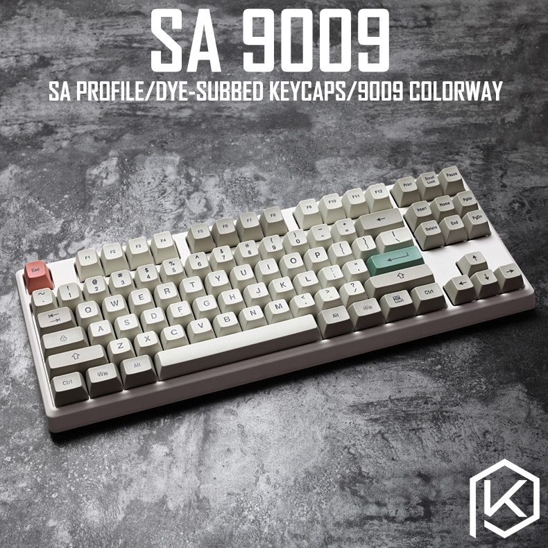 9009 colorway sa profile Dye Sub Keycap Set thick PBT plastic keyboard gh60 xd60 xd84 cospad tada68 