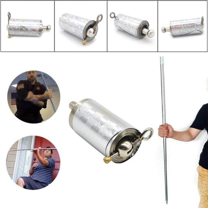 Tongkat Teleskopik Pertahanan Diri Stainless Self Defense Stick 120cm