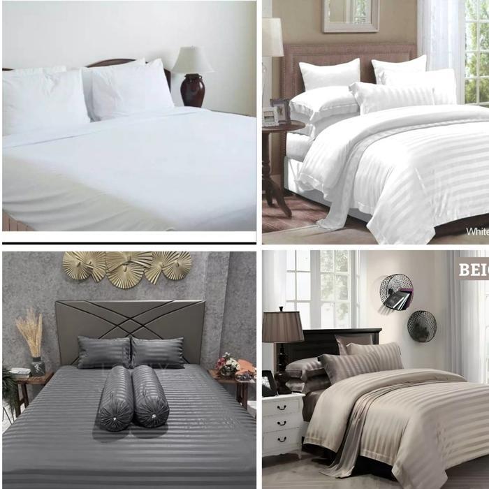 New SPREI HOTEL SPREI POLOS PUTIH SPREI SALUR UK 160x200 180x200 200x200