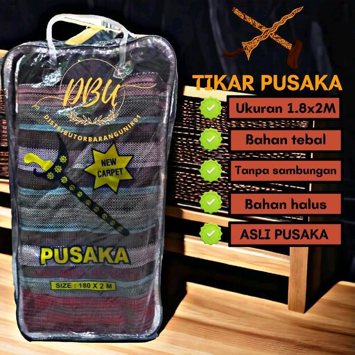 Diskon Karpet pusaka rumbai tenun bordir , polos, indoor, per paket