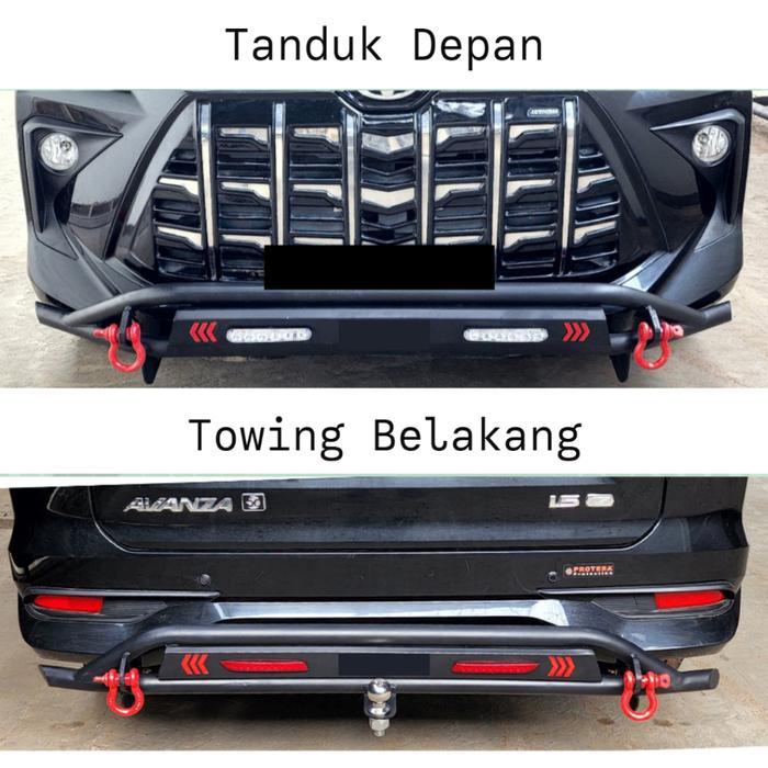 PAKET TANDUK DAN TOWING DEPAN BELAKANG MOBIL ALL NEW AVANZA XENIA RUSH TERIOS PAJERO FORTUNER PAJERO