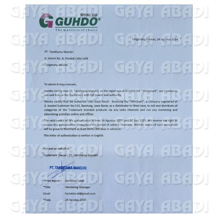 Springbed Guhdo Emerald Dream / Kasur Emerald Dream - Guhdo Springbed