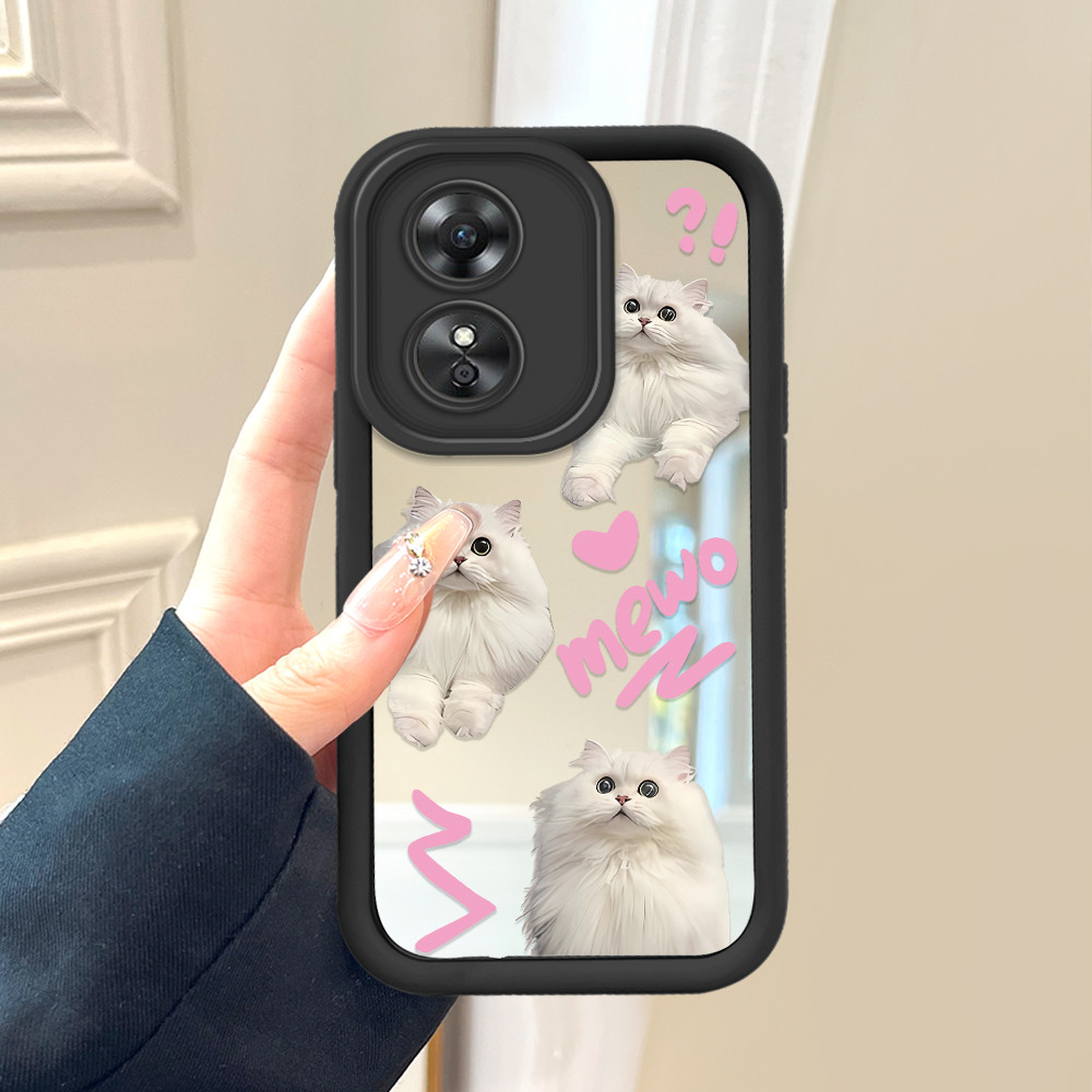 Casing Hp Untuk OPPO A17 A17K Soft Cover Cute Cat Mode Sofcase JZ TY IDBOB 1012 Cassing