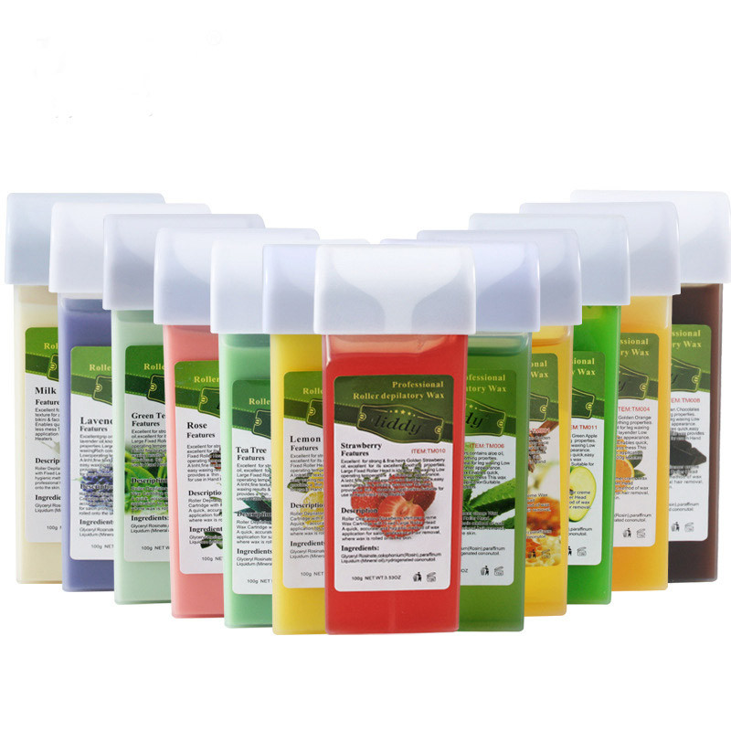 Depilatory Wax Cartridge RollOn Skin Hair Removal Heater Waxing Cream 12 Flavor RollOn Hot Wax All