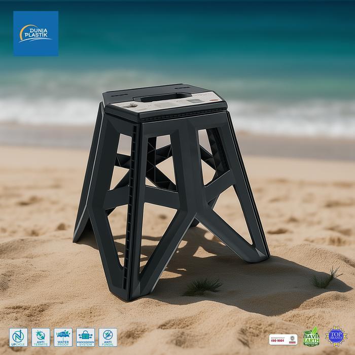 Kursi & Meja Lipat Santai Kursi Meja Plastik Portable Kursi Taman Bangku Mancing Serbaguna Camping