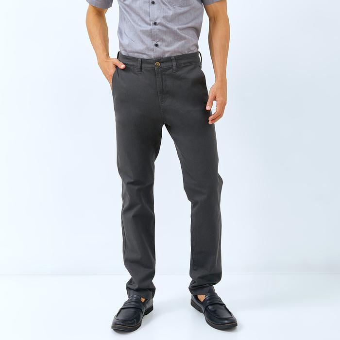 Celana Pria Chino Panjang WD & CO. Gray Slimfit Bahan Stretch